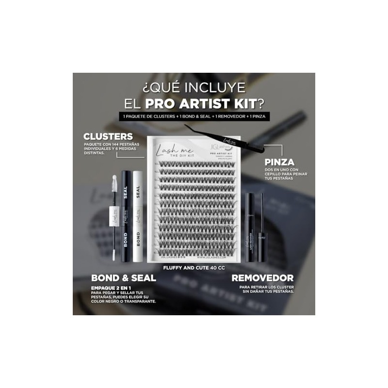 JGLashes - Lash me. Pro artist kit de extensiones de