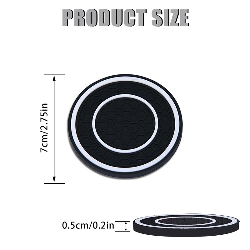 Piburth 2PCS Car Coasters for Cup Holder, 2.75 Inch Non-Slip