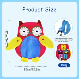 Esoes Busy Board for Toddlers, Owl Busy Board Montessori Toys for 1 2 3 4 Year Old Girls Boys, Sensory Toy Educational Activities for Fine Motor Skills Learning Kids Gifts