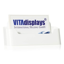 Vitadis Plays® Business Card Holder, Business Card Holder, Business Card Display Stand – White (095 W, NE)
