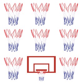 8 Pcs Mini Basketball Nets Replacement for 8"-10.25" Basketball Rims with 10 Loops, Nylon Small Basketball Hoop Net Outdoor Indoor Basketball Net for Kids