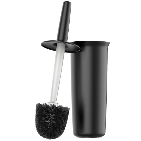 MR.SIGA Toilet Bowl Brush and Holder for Bathroom, Black, 1 Pack