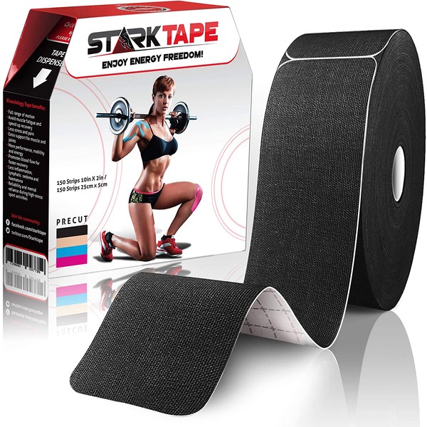 Kinesiology Tape Bulk 2 in. Designed to Boost Athletic Performance, Reduce Muscle Pain, Ease Inflammation. Easy to Use/Apply, Stays on for Several Days. Latex-Free, Waterproof, 97% Cotton /3% Spandex
