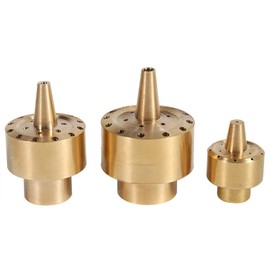 1/4" / 1/2" / 3/4" Fountain Nozzle Sprinkler Head, Brass Column Water Nozzle Spray Head For Garden Pond (1/4")