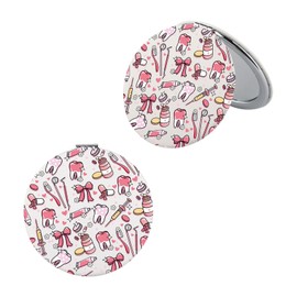 OKEYCH Future Dentist Gift Dental Assistant Makeup Mirror Dental Hygienist Pocket Dental STU-dent Dentist Graduation Gift (Dental Assistant J)