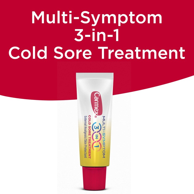 Carmex Multi-Symptom 3-in-1 Cold Sore Treatment - 0.07 OZ Each