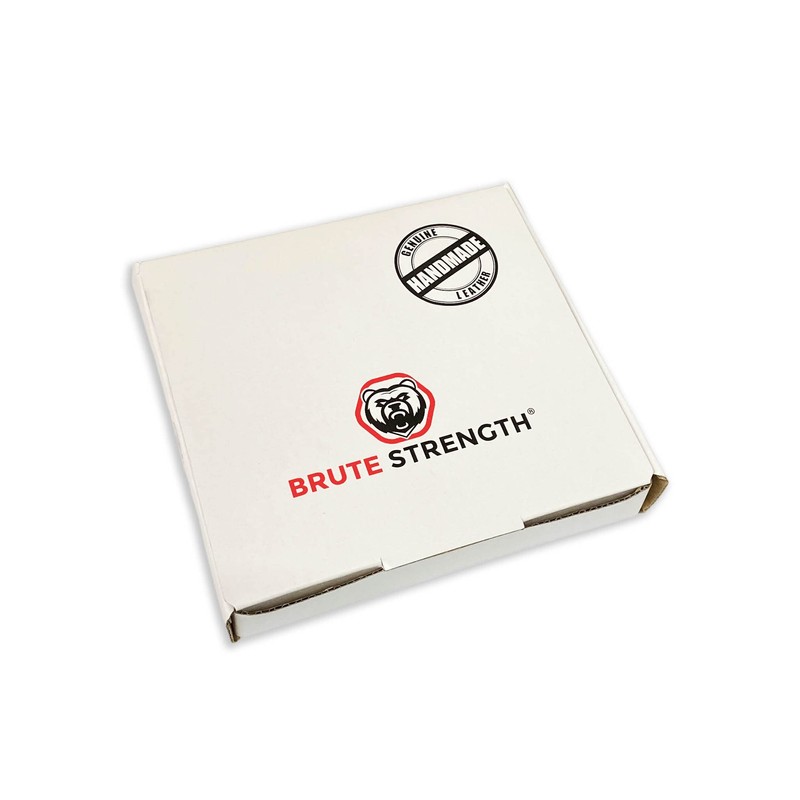 Brute Strength - Leather Shelf Brackets - White - Pack
