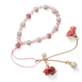 MORSUNBELA Phone Chain Universal Phone Lanyard Short Cell Phone Chain for Girl Women Hand Wrist Strap Lanyard for Keyring,Bag Decorations,Cameras,Pink