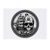 'Pirate Skull and Ship' Temporary Tattoo - Water Resistant, Skin-Safe,