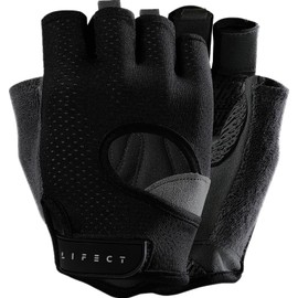 LIFECT Freedom Workout Gloves, Knuckle Weight Lifting Shorty Fingerless Gloves with Curved Open Back, for Powerlifting, Gym, Women and Men