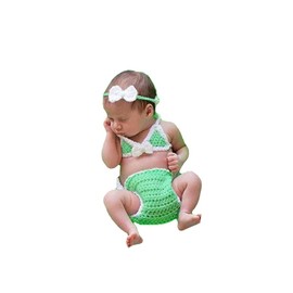 CUTEBBPHOTO Newborn Baby Photo Shoot Outfits Girl Bikini Newborn Photography Props Costume Infant Bikini