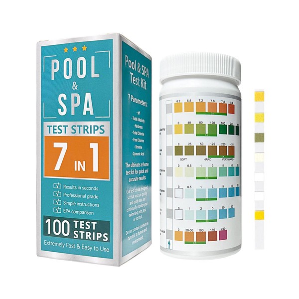 Homcoice 7 in 1 pH Test Strips Pool and Spa