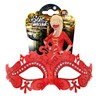 Red Venice Eyemask w/Glitter And Rhinestones Mask Masquerade Disguise Accessory