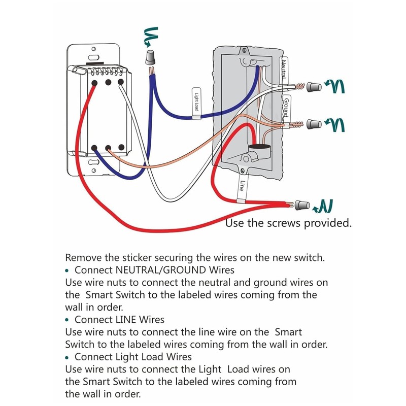 Sunmerit Smart Dimmer Light Switch, Single Pole, Alexa Compatible, No