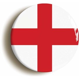 Ozorath ENGLAND BADGE BUTTON PIN (Size is 1inch/25mm diameter) ST GEORGES CROSS