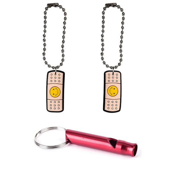 Bandage Collar Charm Aluminum Alloy Whistle Emergency Survival Safety Camping