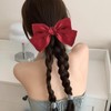 Red Bow Hair Clip Accessories for Women Girls Large Hair
