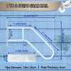 Outdoor handrail Wall Mount, Garage Railing with Polished White Finished,