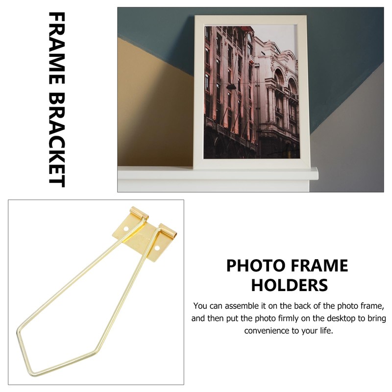 OSALADI 4pcs Photo Bracket Photo Frame Bracket Iron Supporting Rack