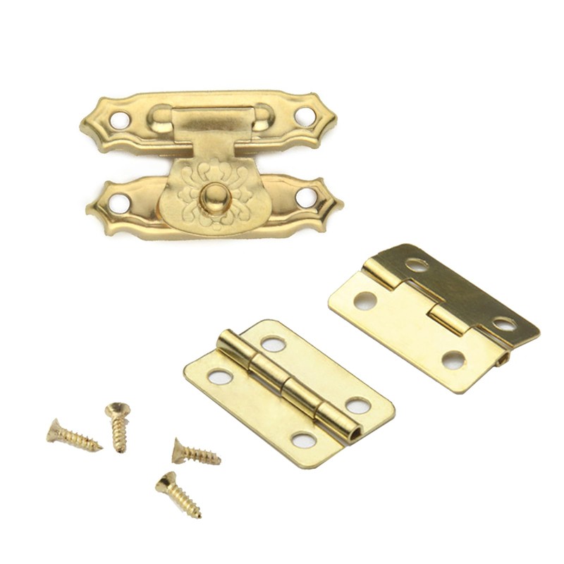 WOOLUCK 16 Sets Antique Decorative Hasp, Box Latch and Hinges