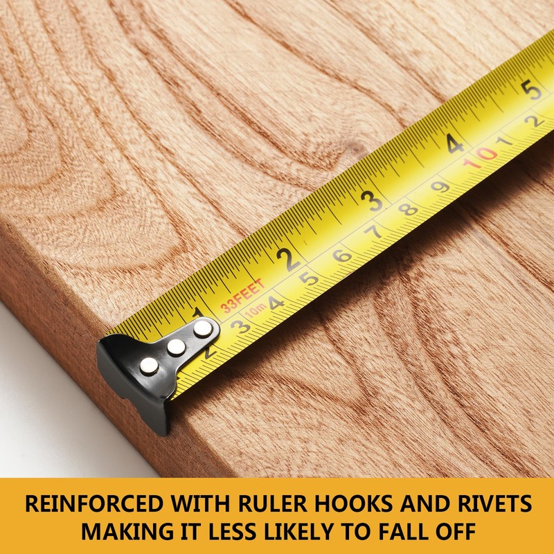 AYMXZT 33 FT Tape Measure with Fraction, Easy to Read,