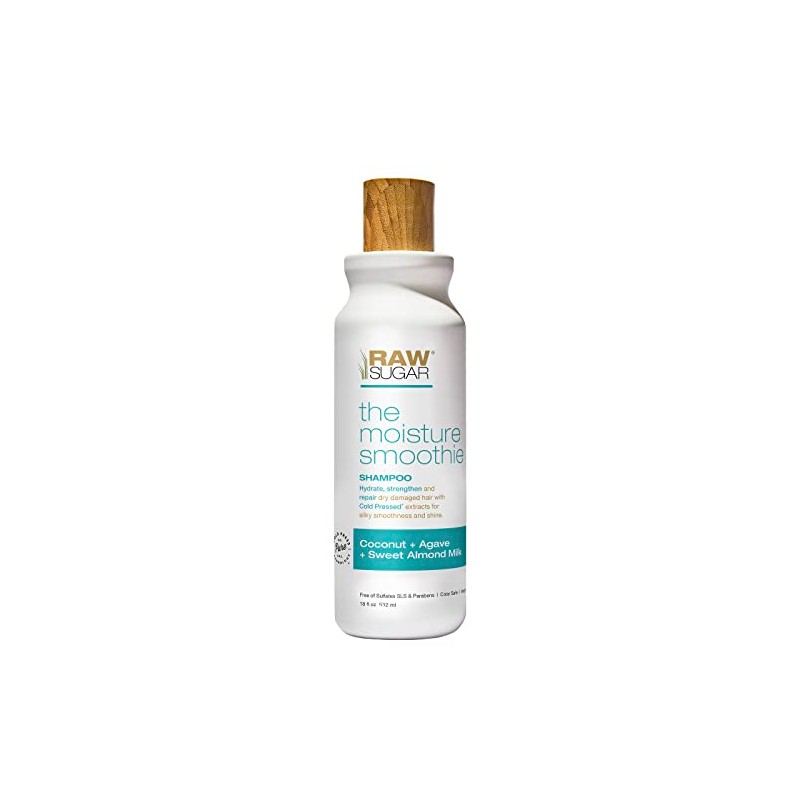 RAW SUGAR, Moisture Smoothie, Shampoo, para Cabello Dañado, Hidrata y