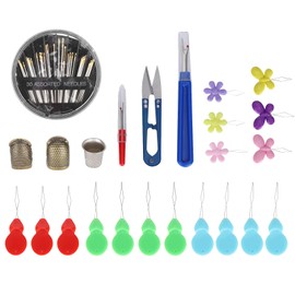 Agujas Para Coser A Mano El Juego De Enhebrador De Agujas Incluye Enhebradoras De Agujas En Forma De Calabaza, Una Variedad De Agujas De Coser A Mano, Coloridos Desgarradores De Costuras
