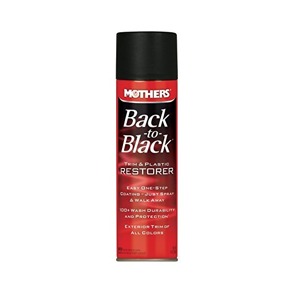 Mothers 06110-6 Back-to-Black Trim & Plastic Restorer Aerosol, 10 oz.,