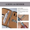 A5 Binder Case PU Leather Portfolio Budget Binder Refillable Notebook