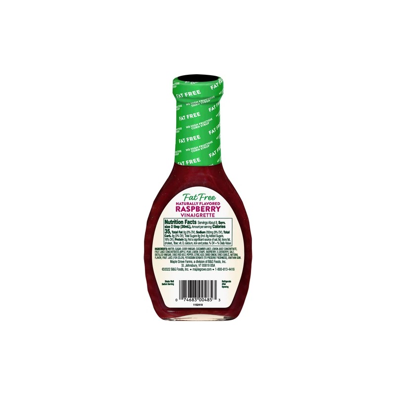 Maple Grove Farms Fat Free Raspberry Vinaigrette Salad Dressing 8