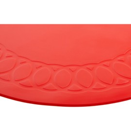 SP Ableware Tenura 100 Percent Silicone Non-Slip Round Coaster, 5.5 Inch Diameter - Red (753721401)