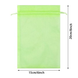 40 Pcs Fruit Protection Bags 6" X 8" Reusable Fruit Netting Bags Fruit Tree Netting for Fruit Trees Garden Netting Mesh Bag with Drawstring for Apple Grape Peach And More That Need Protection ﻿(Green)