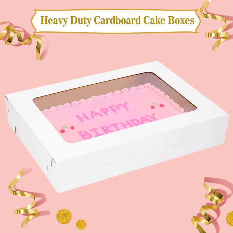 Huoshange 26.5x19.5 x 5 Inches 6 Pack Full Sheet Cake