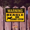 Beagle English Beagel Dog Sign Warning Security System Door Sign