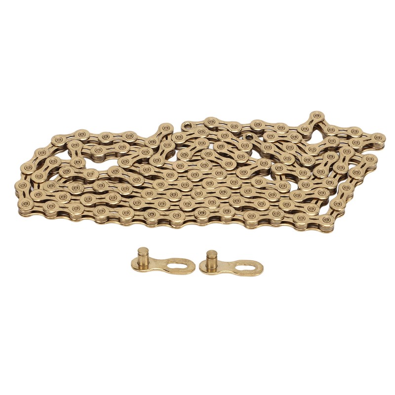 Mountain Bike Chain 10 Speed High Carbon Steel Gold Hollow