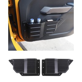 Savadicar Front Door Storage Pockets, ABS Door Organizer Box Compatible with 2021-2024 Ford Bronco SUV (Not for Sport), Interior Accessories, Black, 2 PCs