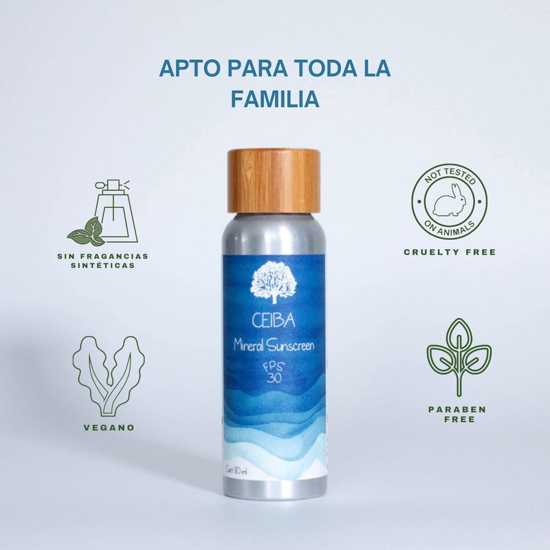 Ceiba Bloqueador Solar Mineral FPS 30