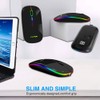 Wireless Bluetooth Mouse Slim Mouse USB Portable 2.4G LED Mouse