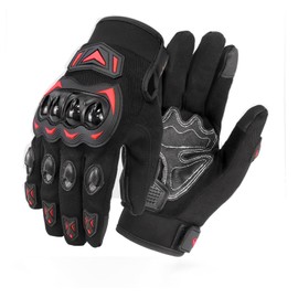 TOUFEIYUAN Motorcycle Mesh Gloves, Mesh Gloves, Bike Gloves, Breathable Leather Mesh Gloves, Bike Gloves Protector, Leather Knuckle Protection, Shockproof, Breathable, Durable, Smartphone Compatible
