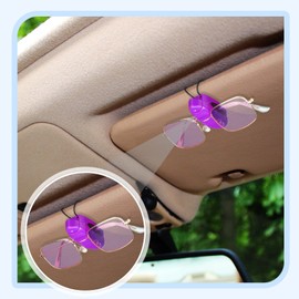 Frienda 5 Pieces Auto Car Vehicle Sun Visor Clip Holder Sunglasses Holder for Eyeglasses Mount Ticket Card Clip Glasses Holder for Car Accessories(Bright Color)