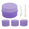 Travel Silicone Makeup Containers Set with 3 Dispensers Refillable Empty