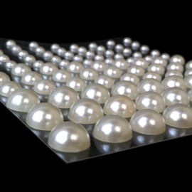 Rhinestone Sticker (Decal) Pearl Type 4-8mm [White] LS-069