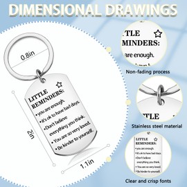 Qiubewi Inspirational Gifts for Women Men Little Reminders Keychain Encouragement Gifts for Women Teens Affirmation Gifts for Women Keychain Accessories for Women Best Mental Health Gifts