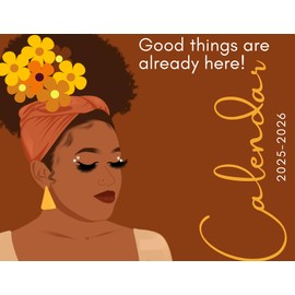 Generic Black Girl Magic 2024 Desk Calendar - Black Women's Empowerment Calendar - Gifts for Black Girls - 6x4 Monthly Motivational Calendar Cards with Stand