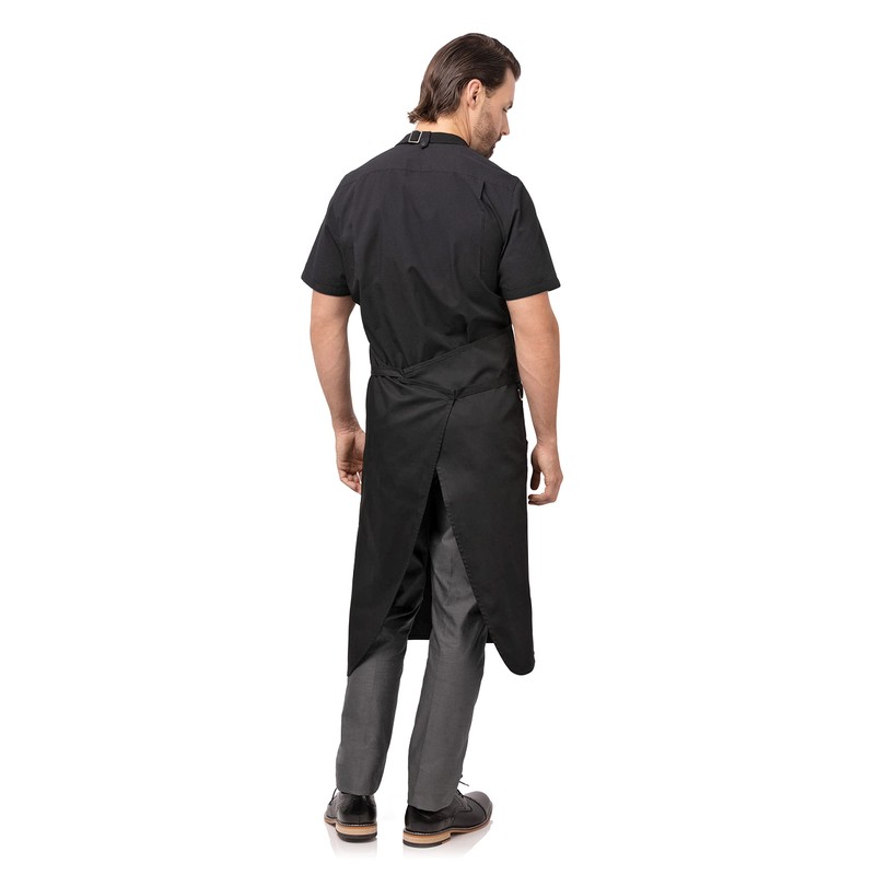 Chef Works Unisex Brio Chef's Bib Apron, Black, One Size