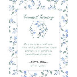 METALPHA Credit Card Holder for Women, Aesthetic RFID Blocking Zippered Small Credit Card Wallet, Cute Mini Leather ID Cardholder Wallets, Tranquil Twining, Small Credit Card for Women With Print and