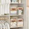 Roobyl Storage Cube Organizer with Clear Window, Linen Collapsible Storage
