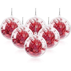 ZOYUBS Clear Hollow Ball Christmas Ball Tree Ornament Ball Christmas Ornament Ball Christmas Tree Ornament Transparent Resin Plastic Ball Decoration Ball Decoration Ball Tree Decoration Capsule Clear Sphere Christmas Decoration Ball New Year Wedding DIY 