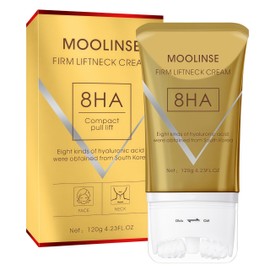 ANGEL SILK 8HA Firming Neck Cream, Tighten and Lift Neck Cream, Contain Hexapeptide, Moisturizing, Tightening Lotions, with Double Roller Massage, Reduce Wrinkles Fine Lines, Firm Sagging Skin