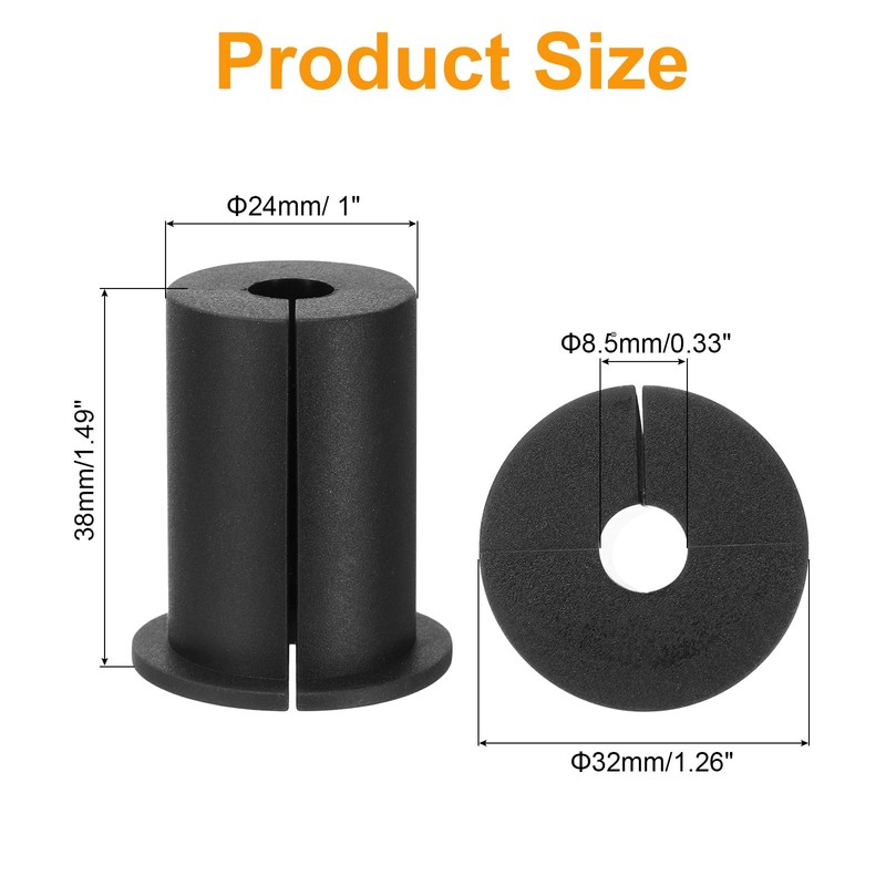 uxcell 6Pcs Wall Grommets for Cables, 1"(24mm) Silicone Cable Wall